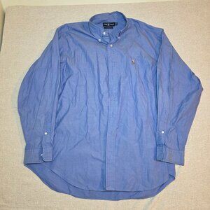 Ralph Lauren Yarmouth Oxford Shirt Men’s XL 17.5-36 Blue 100% Cotton Button Down